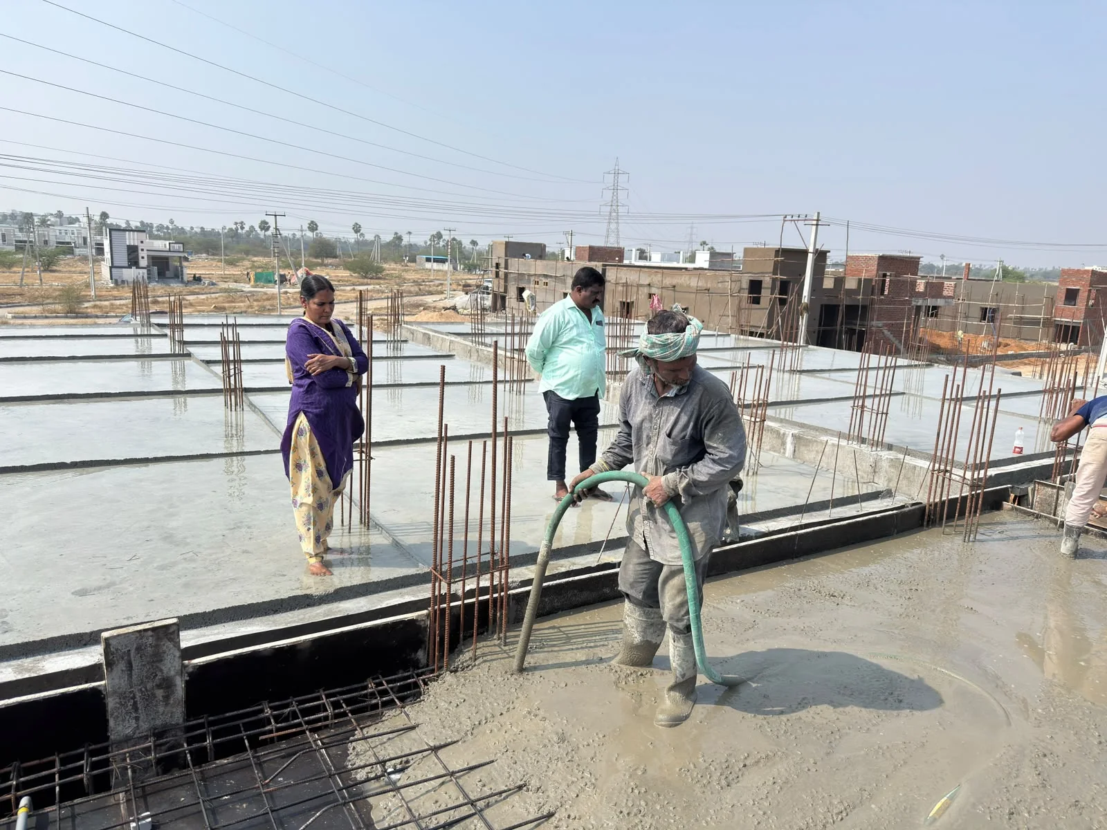 Concrete placement under supervision