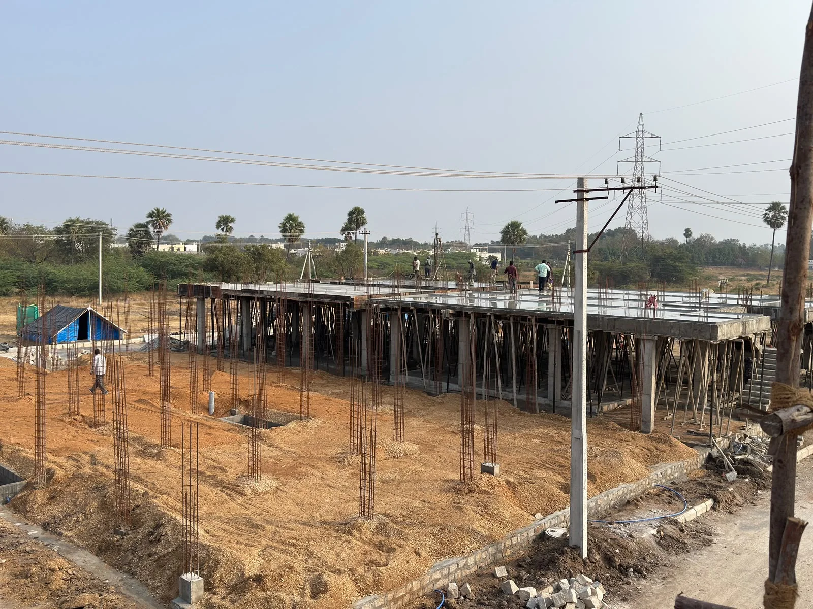 Foundation and slab work in progress